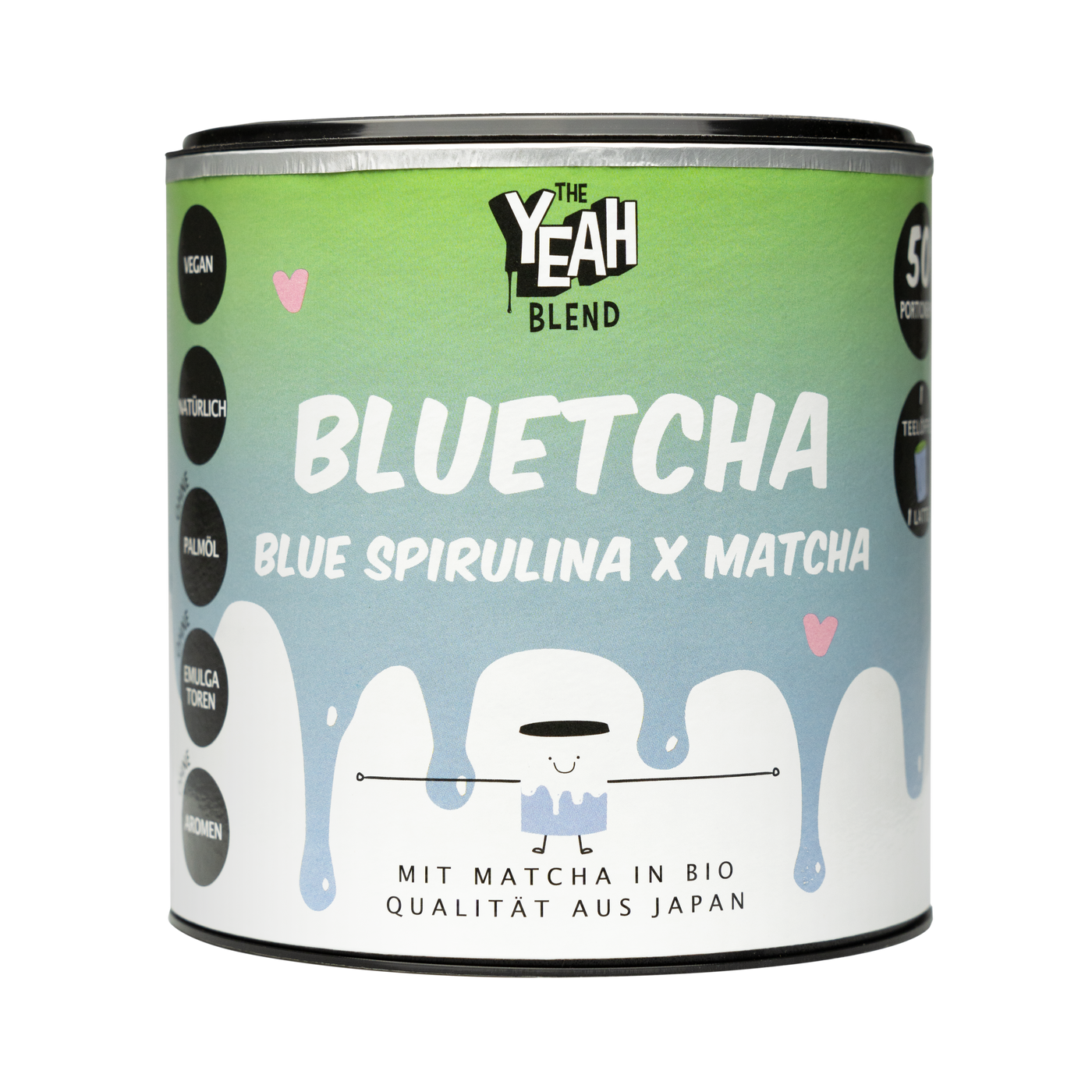 BLUETCHA Blue Spirulina x Matcha (50 Drinks/250g)